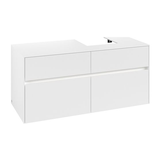 Villeroy & Boch Waschtischunterschrank Collaro C099B0 1200x548x500mm mit Beleuchtung White Matt