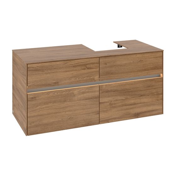 Villeroy & Boch Waschtischunterschrank Collaro C099B0 1200x548x500mm mit Beleuchtung Kansas Oak