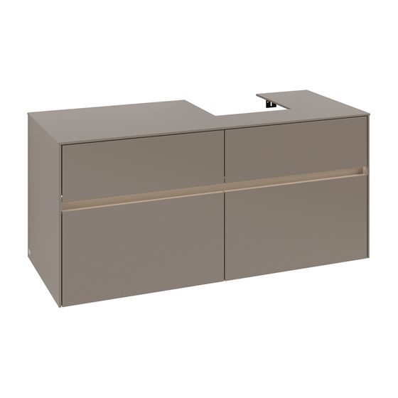 Villeroy & Boch Waschtischunterschrank Collaro C099B0 1200x548x500mm mit Beleuchtung Truffle Grey