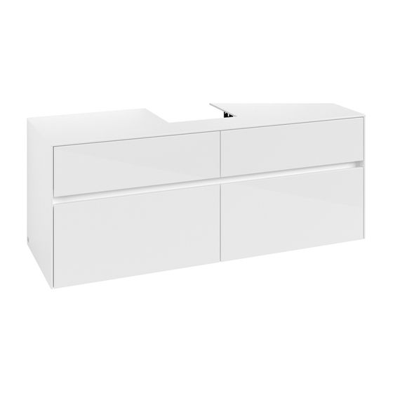 Villeroy & Boch Waschtischunterschrank Collaro C10000 1400x548x500mm Glossy White