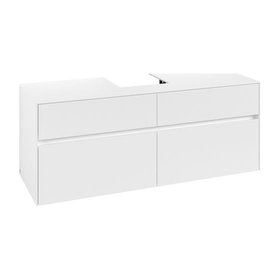 Villeroy & Boch Waschtischunterschrank Collaro C10000 1400x548x500mm White Matt