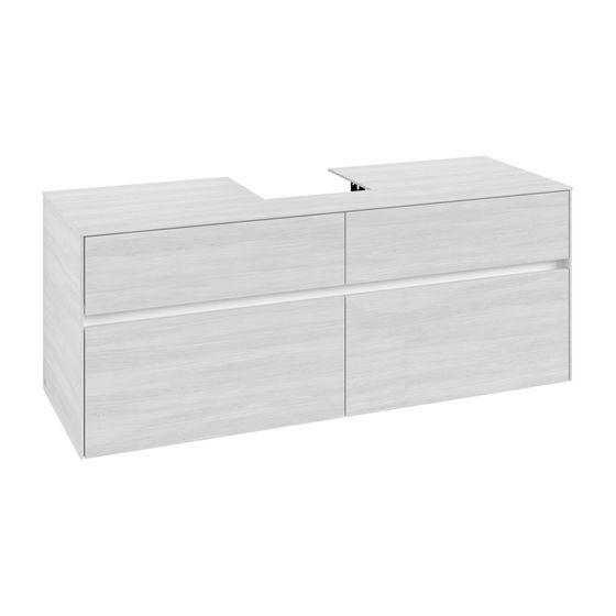 Villeroy & Boch Waschtischunterschrank Collaro C100B0 1400x548x500mm mit Beleuchtung White Wood