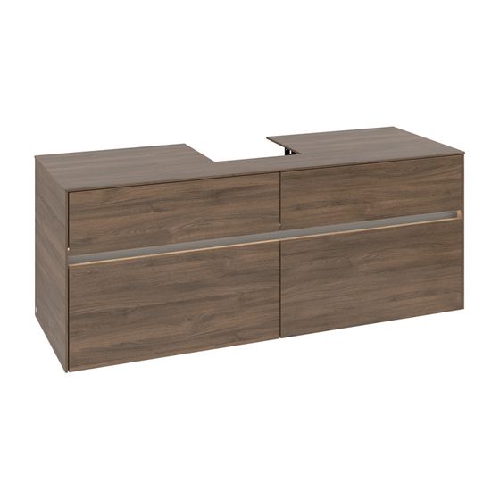 Villeroy & Boch Waschtischunterschrank Collaro C100B0 1400x548x500mm mit Beleuchtung Arizona Oak