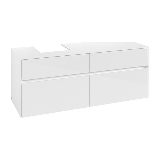 Villeroy & Boch Waschtischunterschrank Collaro C10100 1400x548x500mm Glossy White