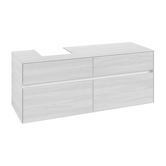 Villeroy & Boch Waschtischunterschrank Collaro C101B0 1400x548x500mm mit Beleuchtung White Wood