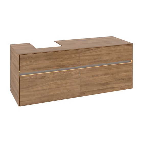 Villeroy & Boch Waschtischunterschrank Collaro C101B0 1400x548x500mm mit Beleuchtung Kansas Oak