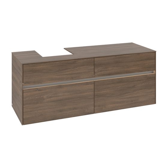 Villeroy & Boch Waschtischunterschrank Collaro C101B0 1400x548x500mm mit Beleuchtung Arizona Oak