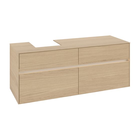 Villeroy & Boch Waschtischunterschrank Collaro C101B0 1400x548x500mm mit Beleuchtung Nordic Oak