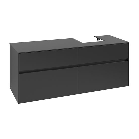 Villeroy & Boch Waschtischunterschrank Collaro C10200 1400x548x500mm Black Matt Lacquer