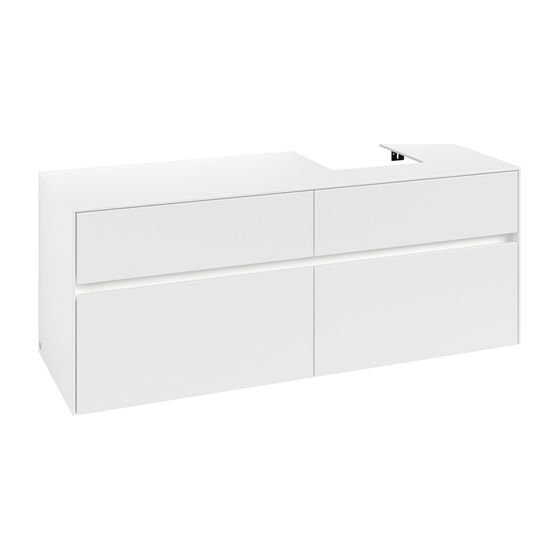 Villeroy & Boch Waschtischunterschrank Collaro C102B0 1400x548x500mm mit Beleuchtung White Matt