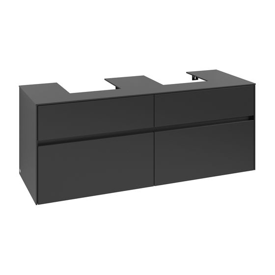 Villeroy & Boch Waschtischunterschrank Collaro C10300 1400x548x500mm Black Matt Lacquer