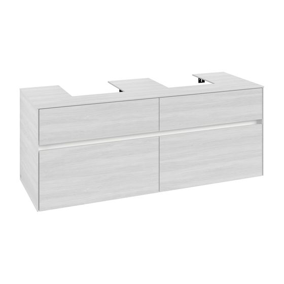 Villeroy & Boch Waschtischunterschrank Collaro C103B0 1400x548x500mm mit Beleuchtung White Wood