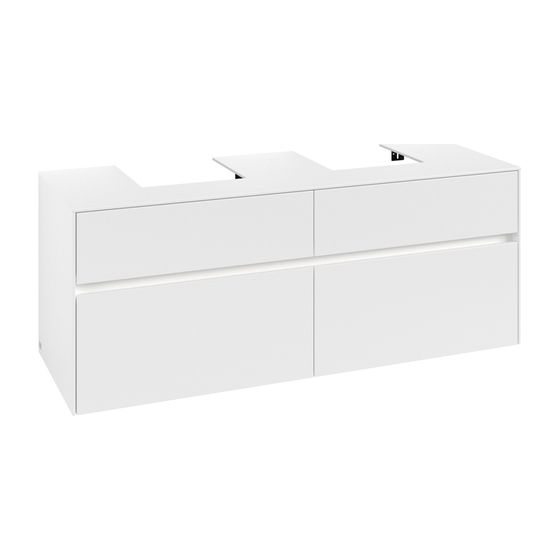 Villeroy & Boch Waschtischunterschrank Collaro C103B0 1400x548x500mm mit Beleuchtung White Matt