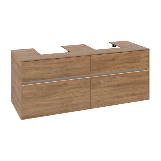 Villeroy & Boch Waschtischunterschrank Collaro C103B0 1400x548x500mm mit Beleuchtung Kansas Oak