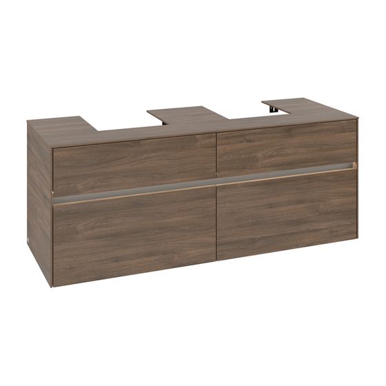 Villeroy & Boch Waschtischunterschrank Collaro C103B0 1400x548x500mm mit Beleuchtung Arizona Oak