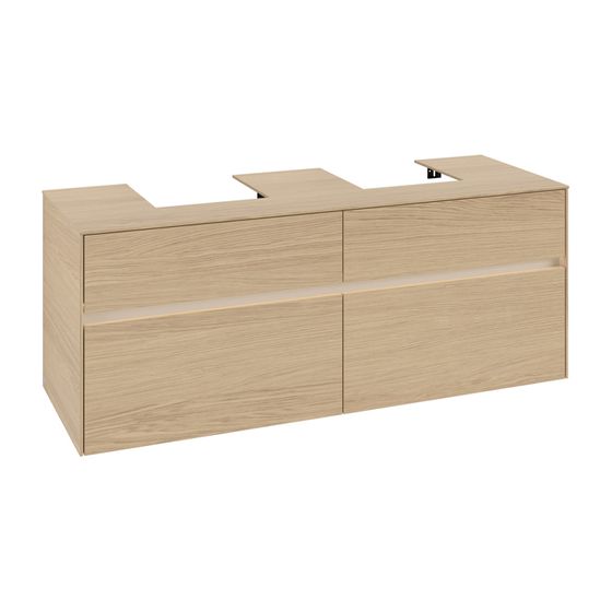 Villeroy & Boch Waschtischunterschrank Collaro C103B0 1400x548x500mm mit Beleuchtung Nordic Oak