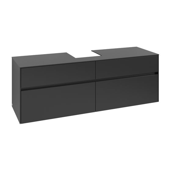 Villeroy & Boch Waschtischunterschrank Collaro C10400 1600x548x500mm Black Matt Lacquer