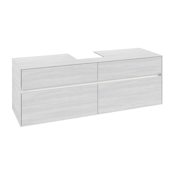 Villeroy & Boch Waschtischunterschrank Collaro C104B0 1600x548x500mm mit Beleuchtung White Wood