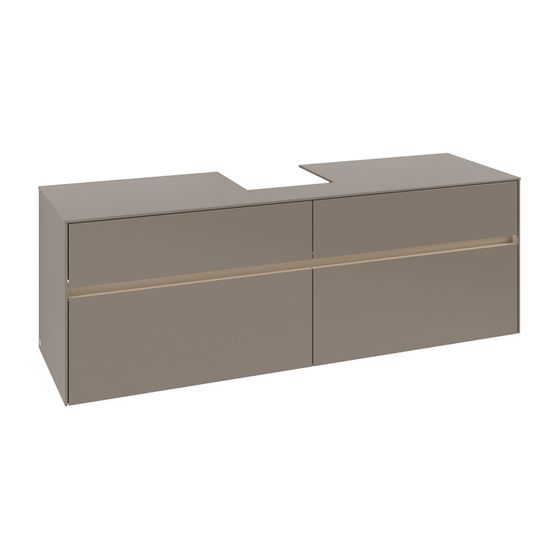 Villeroy & Boch Waschtischunterschrank Collaro C104B0 1600x548x500mm mit Beleuchtung Truffle Grey