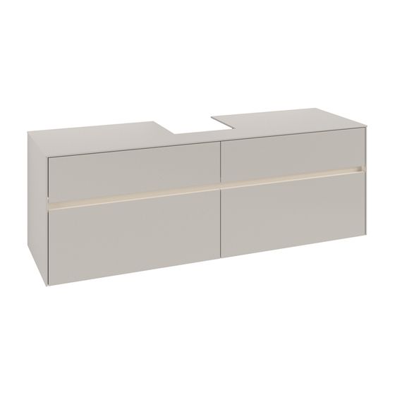 Villeroy & Boch Waschtischunterschrank Collaro C104B0 1600x548x500mm mit Beleuchtung Soft Grey