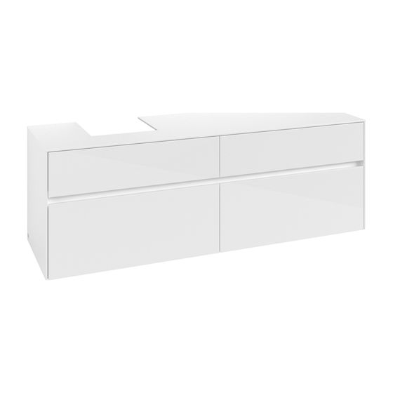 Villeroy & Boch Waschtischunterschrank Collaro C10500 1600x548x500mm Glossy White