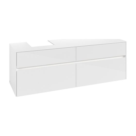 Villeroy & Boch Waschtischunterschrank Collaro C105B0 1600x548x500mm mit Beleuchtung Glossy White