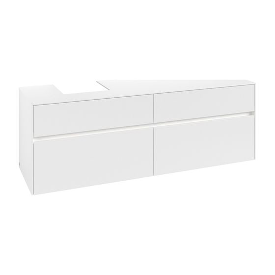 Villeroy & Boch Waschtischunterschrank Collaro C105B0 1600x548x500mm mit Beleuchtung White Matt