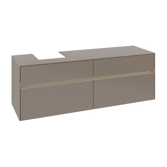 Villeroy & Boch Waschtischunterschrank Collaro C105B0 1600x548x500mm mit Beleuchtung Truffle Grey