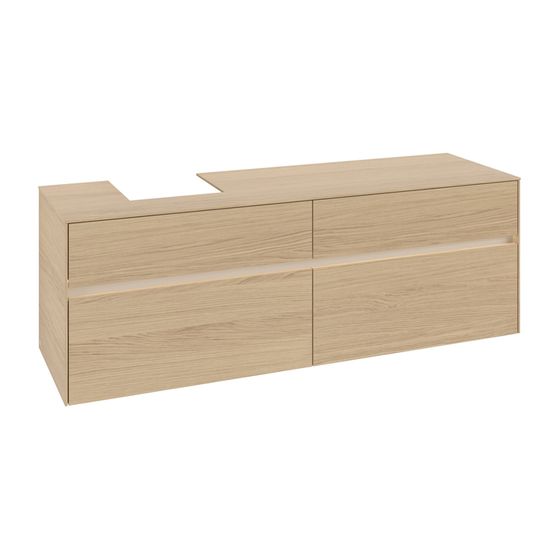 Villeroy & Boch Waschtischunterschrank Collaro C105B0 1600x548x500mm mit Beleuchtung Nordic Oak