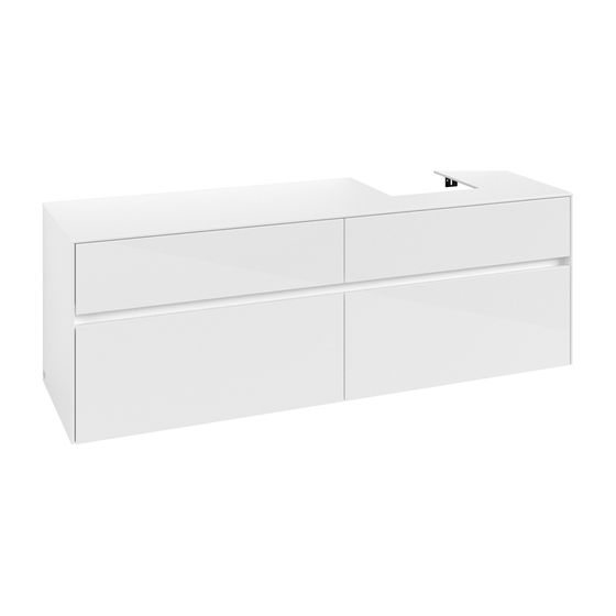 Villeroy & Boch Waschtischunterschrank Collaro C10600 1600x548x500mm Glossy White