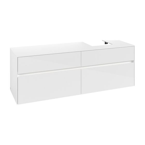 Villeroy & Boch Waschtischunterschrank Collaro C106B0 1600x548x500mm mit Beleuchtung Glossy White