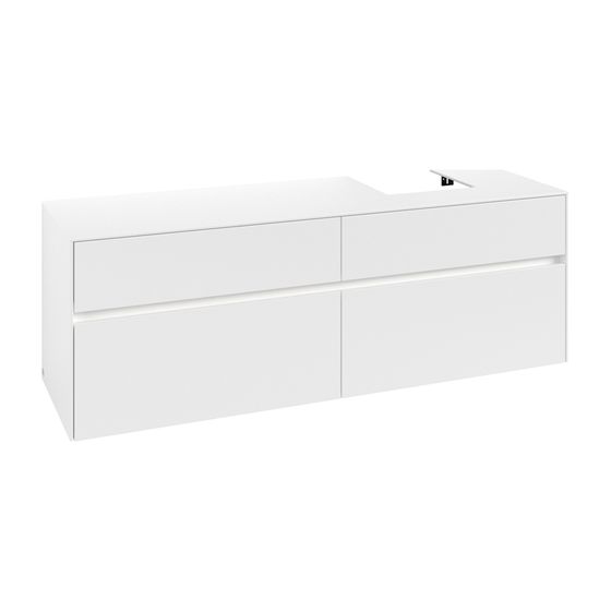 Villeroy & Boch Waschtischunterschrank Collaro C106B0 1600x548x500mm mit Beleuchtung White Matt