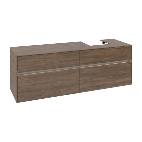 Villeroy & Boch Waschtischunterschrank Collaro C106B0 1600x548x500mm mit Beleuchtung Arizona Oak