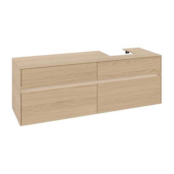 Villeroy & Boch Waschtischunterschrank Collaro C106B0 1600x548x500mm mit Beleuchtung Nordic Oak