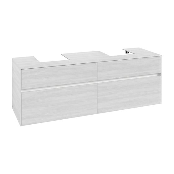 Villeroy & Boch Waschtischunterschrank Collaro C107B0 1600x548x500mm mit Beleuchtung White Wood