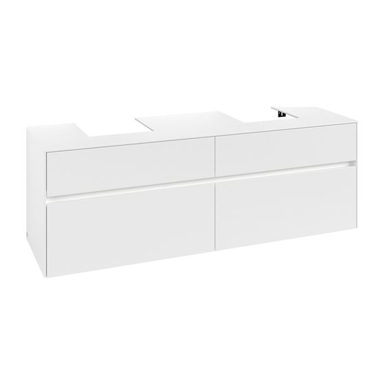 Villeroy & Boch Waschtischunterschrank Collaro C107B0 1600x548x500mm mit Beleuchtung White Matt