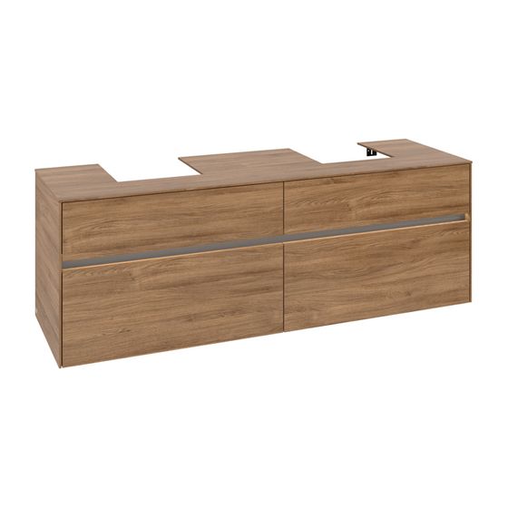 Villeroy & Boch Waschtischunterschrank Collaro C107B0 1600x548x500mm mit Beleuchtung Kansas Oak