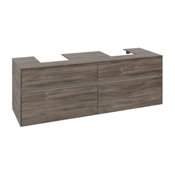 Villeroy & Boch Waschtischunterschrank Collaro C107B0 1600x548x500mm mit Beleuchtung Stone Oak