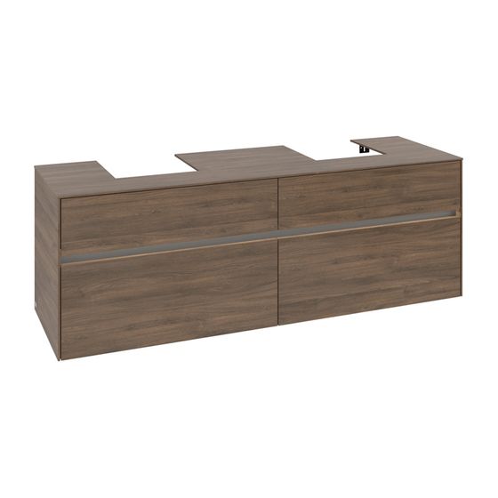 Villeroy & Boch Waschtischunterschrank Collaro C107B0 1600x548x500mm mit Beleuchtung Arizona Oak