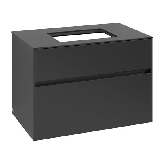 Villeroy & Boch Waschtischunterschrank Collaro C10800 800x548x500mm Black Matt Lacquer