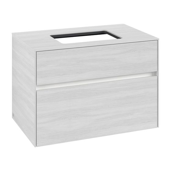 Villeroy & Boch Waschtischunterschrank Collaro C108B0 800x548x500mm mit Beleuchtung White Wood