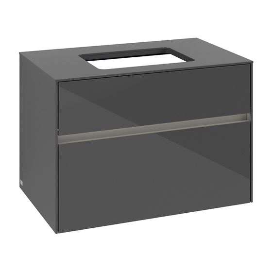 Villeroy & Boch Waschtischunterschrank Collaro C108B0 800x548x500mm mit Beleuchtung Glossy Grey