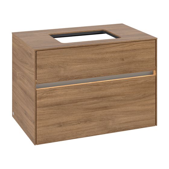 Villeroy & Boch Waschtischunterschrank Collaro C108B0 800x548x500mm mit Beleuchtung Kansas Oak