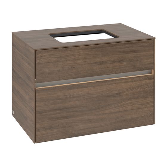 Villeroy & Boch Waschtischunterschrank Collaro C108B0 800x548x500mm mit Beleuchtung Arizona Oak