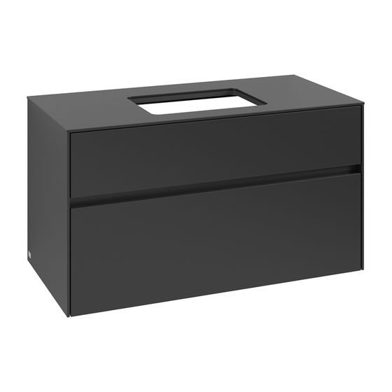 Villeroy & Boch Waschtischunterschrank Collaro C10900 1000x548x500mm Black Matt Lacquer