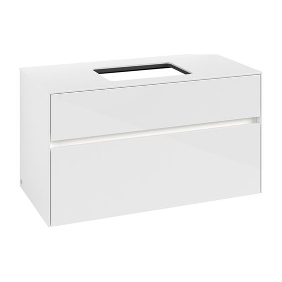 Villeroy & Boch Waschtischunterschrank Collaro C109B0 1000x548x500mm mit Beleuchtung Glossy White