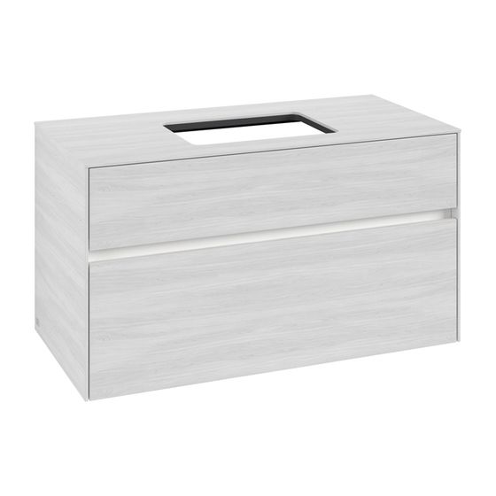 Villeroy & Boch Waschtischunterschrank Collaro C109B0 1000x548x500mm mit Beleuchtung White Wood