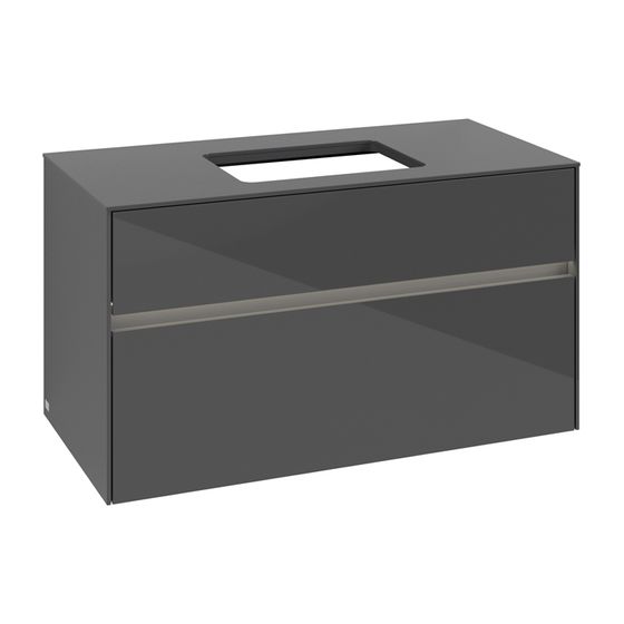 Villeroy & Boch Waschtischunterschrank Collaro C109B0 1000x548x500mm mit Beleuchtung Glossy Grey