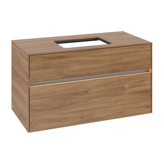 Villeroy & Boch Waschtischunterschrank Collaro C109B0 1000x548x500mm mit Beleuchtung Kansas Oak