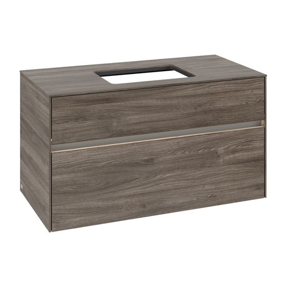 Villeroy & Boch Waschtischunterschrank Collaro C109B0 1000x548x500mm mit Beleuchtung Stone Oak